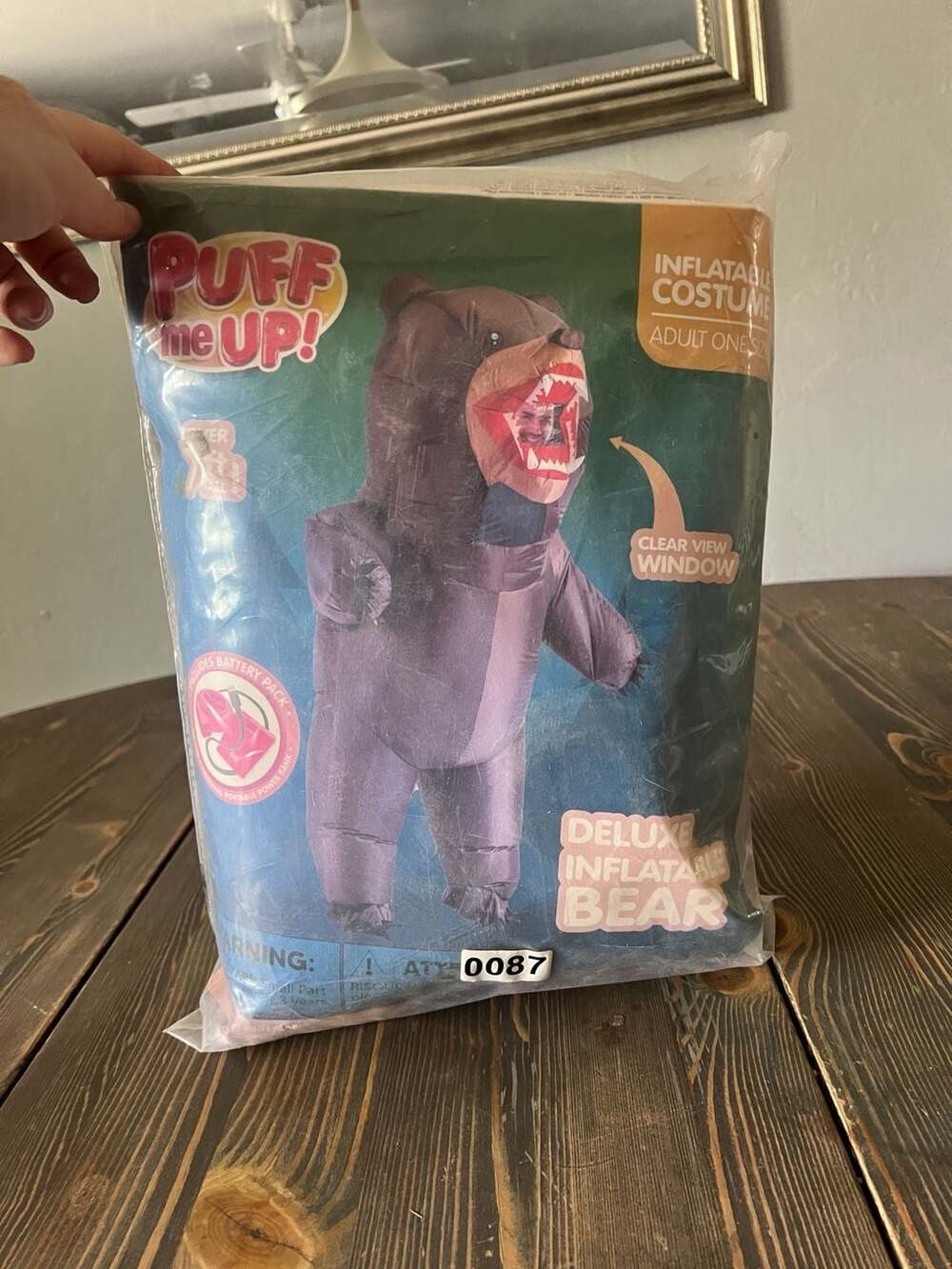 Puff Me Up! Deluxe Inflatable Bear Costume Adult One Size